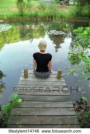 Concept, Woman, Spring, Outside, Pond View Large Photo Image Stock Photograph - Concept, Woman, Spring, Outside, Pond. Fotosearch