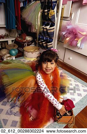 Picture - Costume, Bedroom, Closet, Child, Caucasian, Dress Up, 7_9. Fotosearch