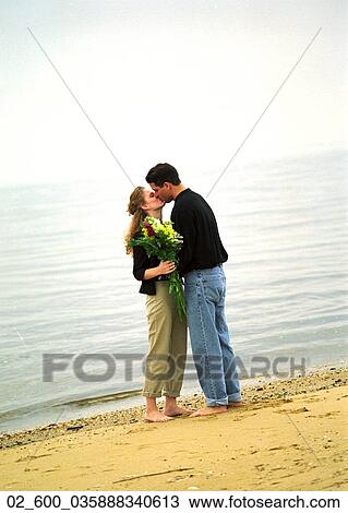 Couple, Woman, Kiss, Beach, Sand View Large Photo Image Stock Image - Couple, Woman, Kiss, Beach, Sand. Fotosearch