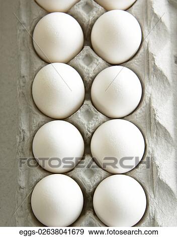 Eggs, White, Carton, Dozen, Fresh View Large Photo Image Stock Photo - Eggs, White, Carton, Dozen, Fresh. Fotosearch