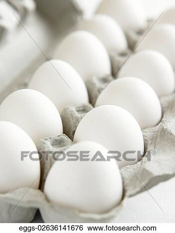 Eggs, White, Dozen, Fresh, Carton View Large Photo Image Stock Photograph - Eggs, White, Dozen, Fresh, Carton. Fotosearch