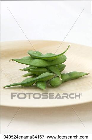 Stock Photo - Food, Healthy, Still Life, Plate, Green, Beans, Vegetable. Fotosearch