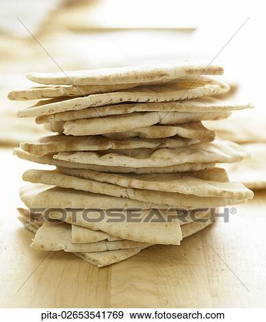 Stock Photo - Food, Pita Bread, Flat Bread, Ethnic, Cut, Wedges. Fotosearch