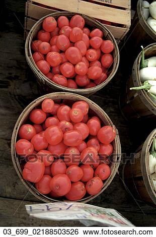 Food, Spring, Outside, Market, Tomato, Basket View Large Photo Image Stock Photograph - Food, Spring, Outside, Market, Tomato, Basket. Fotosearch
