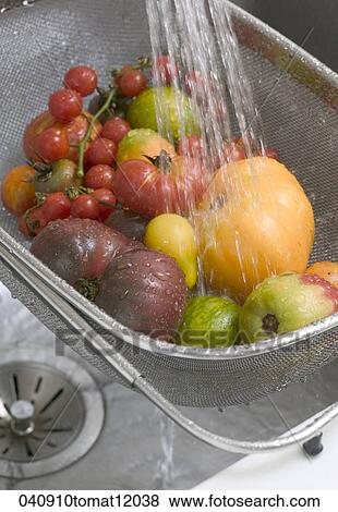 Stock Photo - Food, Still Life, Washing, Wash, Water, Fruit, Vegetable. Fotosearch
