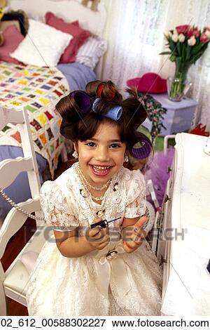 Girl, Bedroom, Woman, Dress, Caucasian, Hair Curlers, 7_9 View Large Photo Image Stock Photo - Girl, Bedroom, Woman, Dress, Caucasian, Hair Curlers, 7_9. Fotosearch