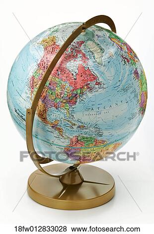 Stock Photo - Globe, Still Life, Earth, Geography, Countries, Map. Fotosearch