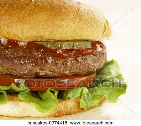 Hamburger, Roll, Bun, Ketchup, Tomato, Lettuce, Barbeque View Large Photo Image Stock Photo - Hamburger, Roll, Bun, Ketchup, Tomato, Lettuce, Barbeque. Fotosearch