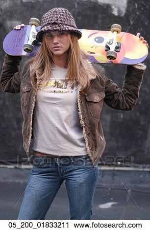 Outside, Woman, Winter, Portrait, Trendy View Large Photo Image Stock Image - Outside, Woman, Winter, Portrait, Trendy. Fotosearch
