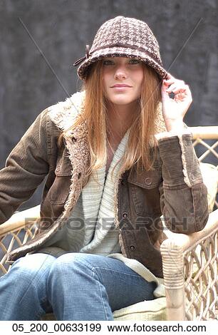 Outside, Woman, Winter, Portrait, Trendy View Large Photo Image Stock Photo - Outside, Woman, Winter, Portrait, Trendy. Fotosearch