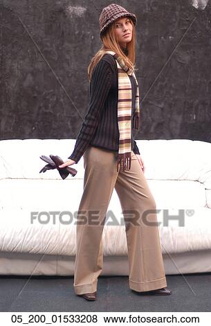 Outside, Woman, Winter, Portrait, Trendy View Large Photo Image Stock Photo - Outside, Woman, Winter, Portrait, Trendy. Fotosearch