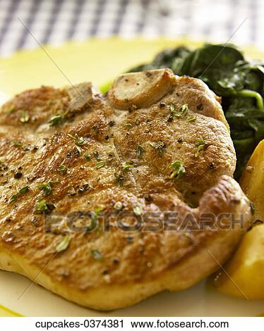 Pork, Chop, Plate, Grilled, Seasoned, Cooked, Dinner View Large Photo Image Stock Image - Pork, Chop, Plate, Grilled, Seasoned, Cooked, Dinner. Fotosearch