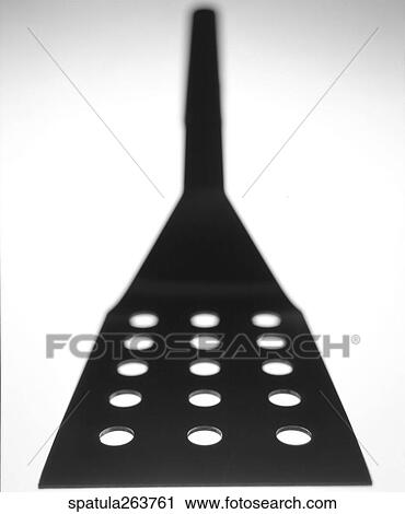 Stock Image - Spatula, Black, Kitchen, Utensil, Cooking Item, Close Up. Fotosearch