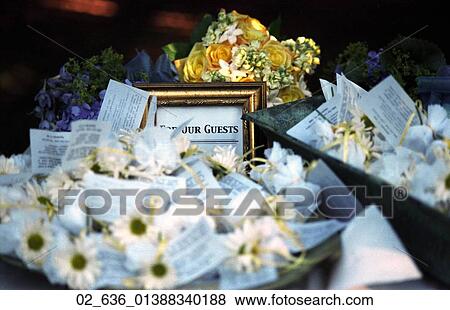 Still Life, Wedding, Flowers, Invitations, Favors, Guest Card, Rice View Large Photo Image Stock Photo - Still Life, Wedding, Flowers, Invitations, Favors, Guest Card, Rice. Fotosearch