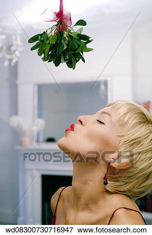 Studio / Portrait, Winter, Waiting For A Kiss, Under 35, Solo View Large Photo Image Stock Photo - Studio / Portrait, Winter, Waiting For A Kiss, Under 35, Solo. Fotosearch
