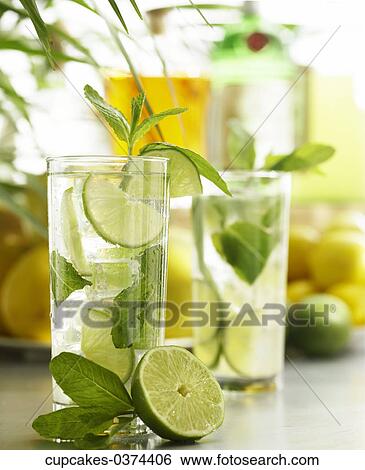 Two, Lime, Herbs, Mint, Lemon, Cocktail View Large Photo Image Stock Photograph - Two, Lime, Herbs, Mint, Lemon, Cocktail. Fotosearch