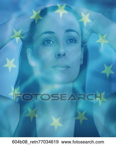 Woman, Concept, Portrait, Conceptual, Stars, Blue View Large Photo Image Stock Photo - Woman, Concept, Portrait, Conceptual, Stars, Blue. Fotosearch