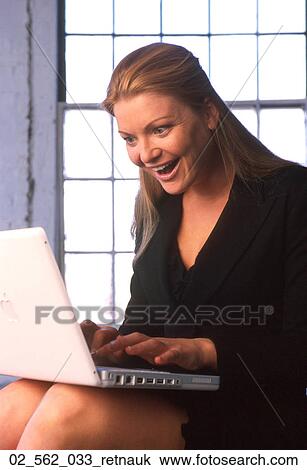 Woman, Happy, Inside, Working, Typing, Surprised, Surprise View Large Photo Image Stock Image - Woman, Happy, Inside, Working, Typing, Surprised, Surprise. Fotosearch