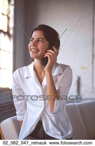 Woman, Happy, Laughing, Telephone, Inside, Blouse, Phone View Large Photo Image Stock Image - Woman, Happy, Laughing, Telephone, Inside, Blouse, Phone. Fotosearch