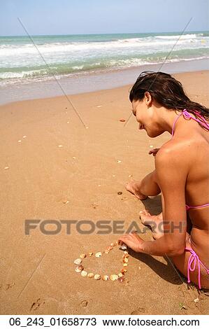 beach, beauty, bikini, dark, hair, nature, outside View Large Photo Image Stock Image - beach, beauty, bikini, dark, hair, nature, outside. Fotosearch