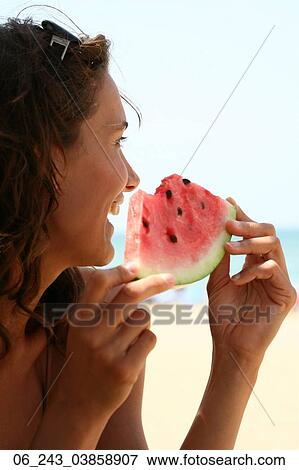 beach, beauty, bikini, dark, hair, nature, outside View Large Photo Image Stock Photo - beach, beauty, bikini, dark, hair, nature, outside. Fotosearch