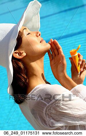 Stock Image - Beauty, Body, Outside, Person, White, Season, Solar. Fotosearch