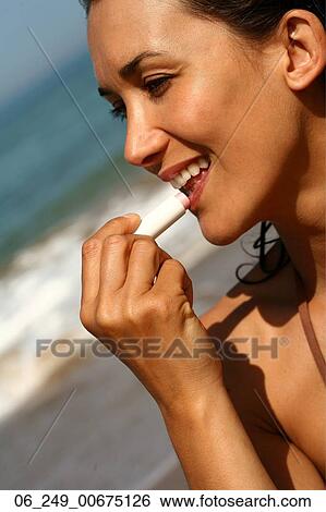 Stock Photograph - Beauty, Outside, Person, Solar, Woman, Skin, Protection. Fotosearch