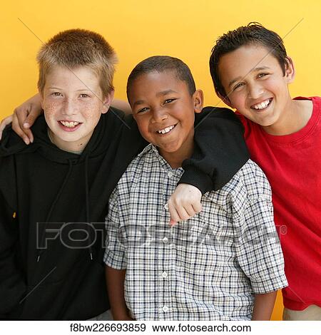 Boys, Friends, Happy, Smiling, Eye, Contact View Large Photo Image Stock Photo - Boys, Friends, Happy, Smiling, Eye, Contact. Fotosearch