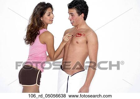 Cosmetics, Couple, Dating, Flirting, Indoors, Lipstick, Love View Large Photo Image Stock Photo - Cosmetics, Couple, Dating, Flirting, Indoors, Lipstick, Love. Fotosearch