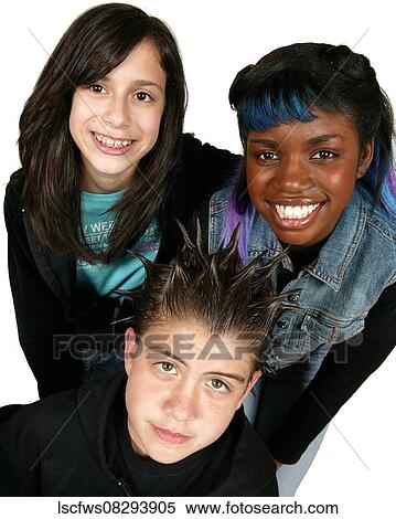 Eye, Contact, Boy, Smiling, Denim, Color, Girls View Large Photo Image Stock Photography - Eye, Contact, Boy, Smiling, Denim, Color, Girls. Fotosearch