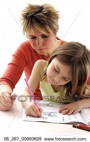 girl, pencil, paper, writing View Large Photo Image Stock Photo - girl, pencil, paper, writing. Fotosearch