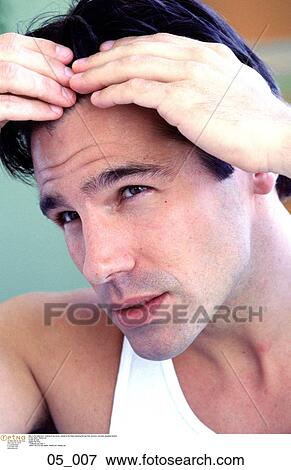 hands, his, head, checking, his, hair View Large Photo Image Stock Photo - hands, his, head, checking, his, hair. Fotosearch