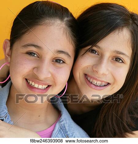 Headshot, Eye, Contact, Girls, Jewelry, Braces, Denim View Large Photo Image Stock Photo - Headshot, Eye, Contact, Girls, Jewelry, Braces, Denim. Fotosearch