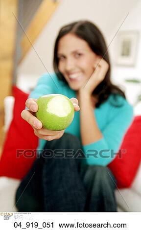 holding, apple, fruit View Large Photo Image Stock Image - holding, apple, fruit. Fotosearch
