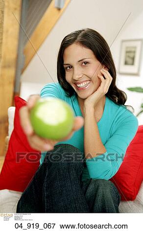 holding, apple, fruit View Large Photo Image Stock Photo - holding, apple, fruit. Fotosearch