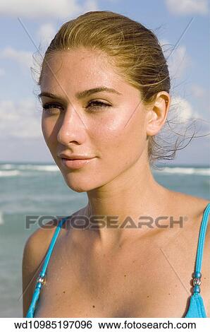 Stock Photograph - image, unhappy, 35, Summer, solo. Fotosearch