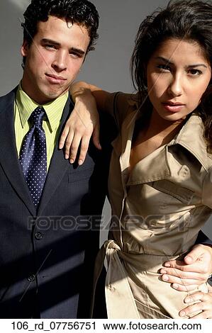 Stock Image - Love, Affectionate, Indoors, Dress, Couple, Relationship, Affection. Fotosearch