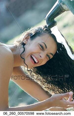 Outside, Casual, Summer, Washing, Happy, Arms, Leaning View Large Photo Image Stock Photo - Outside, Casual, Summer, Washing, Happy, Arms, Leaning. Fotosearch