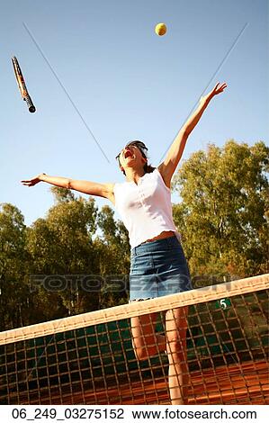 Stock Image - Outside, Person, Place, Position, Season, Summer, Woman. Fotosearch