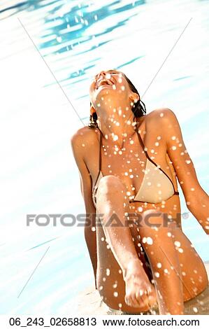 outside, season, summer, swimming, pool, wet, woman View Large Photo Image Stock Image - outside, season, summer, swimming, pool, wet, woman. Fotosearch