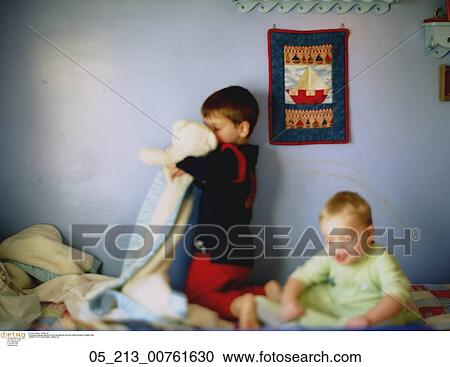 Sibling, Playing, Inside, Child, Boy, Bedroom, Blanket View Large Photo Image Stock Image - Sibling, Playing, Inside, Child, Boy, Bedroom, Blanket. Fotosearch
