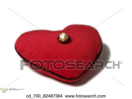 Silhouette, Heart, Heart-Shaped, Pillow, Romantic, Chocolate, Red View Large Photo Image Picture - Silhouette, Heart, Heart-Shaped, Pillow, Romantic, Chocolate, Red. Fotosearch