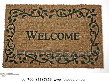Silhouette, Horizontal, Welcome, Mat, Doormat, Straw, Exterior View Large Photo Image Stock Photograph - Silhouette, Horizontal, Welcome, Mat, Doormat, Straw, Exterior. Fotosearch