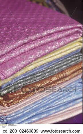 Silk, Silks, Fabric, Linen, Cloth, Folded, Colorful View Large Photo Image Stock Photo - Silk, Silks, Fabric, Linen, Cloth, Folded, Colorful. Fotosearch