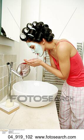 washing, off, face, mask, sink, hair View Large Photo Image Stock Image - washing, off, face, mask, sink, hair. Fotosearch