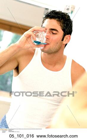 wearing, white, vest, blue View Large Photo Image Stock Photograph - wearing, white, vest, blue. Fotosearch