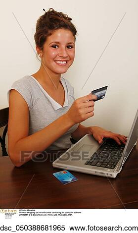 woman, laptop, credit card View Large Photo Image Stock Photography - woman, laptop, credit card. Fotosearch