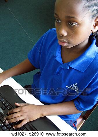 working, computer, afro, caribbean, descent View Large Photo Image Stock Image - working, computer, afro, caribbean, descent. Fotosearch