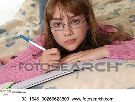 Writing, Teen View Large Photo Image Stock Photo - Writing, Teen. Fotosearch