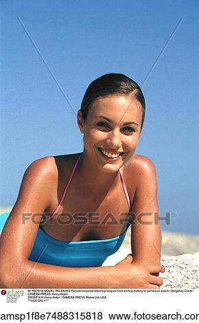 Beach, brunette hair, european descent, hair off face View Large Photo Image Stock Photo - Beach, brunette hair, european descent, hair off face. Fotosearch